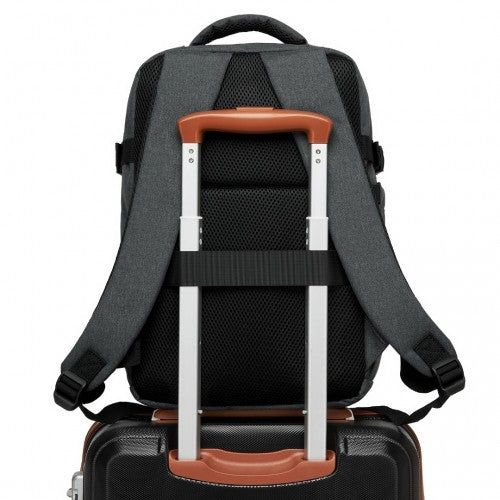 BPK2505 - Kono Urban Smart 15L Carry-On Backpack with Luggage Strap – Ideal for Travel, Work & Daily Commute - Dark Grey | Neil's Luggage Store