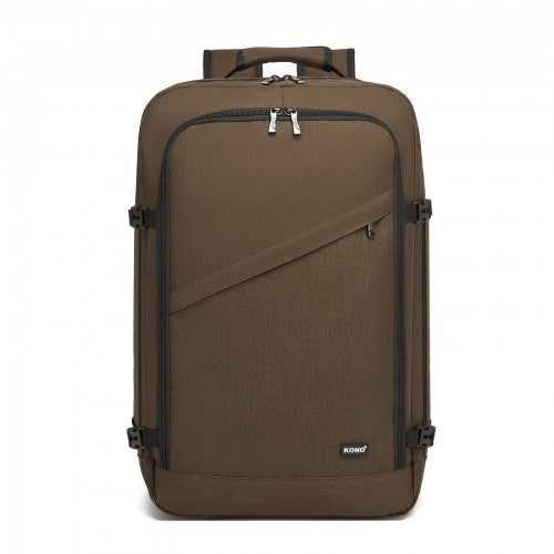 BPK2531L - Kono Multi-purpose Business Large Backpack–Fits 15.6" Laptop, Ideal for Work, Travel & Daily Commute - Brown | Neil's Luggage Store