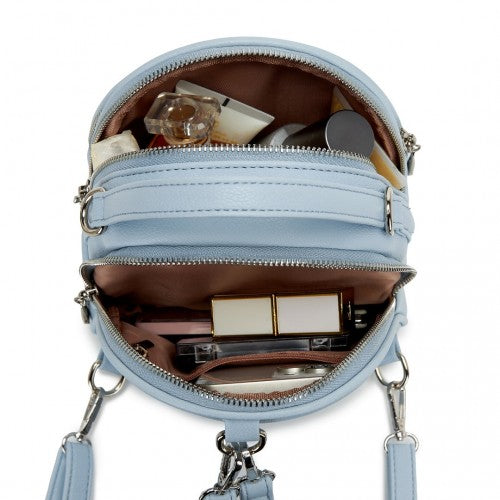 Miss Lulu Convertible Mini Backpack PU Leather 3in1 Crossbody Blue | Neil's Luggage Store