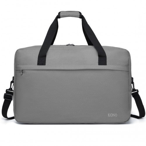 E1960L - Kono Lightweight Multi Purpose Unisex Sports Travel Duffel Bag - Grey | Neil's Luggage Store