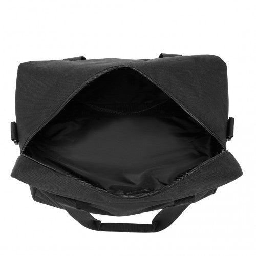 E1960M - Kono Lightweight Multi Purpose Unisex Sports Travel Duffel Bag - Black | Neil's Luggage Store