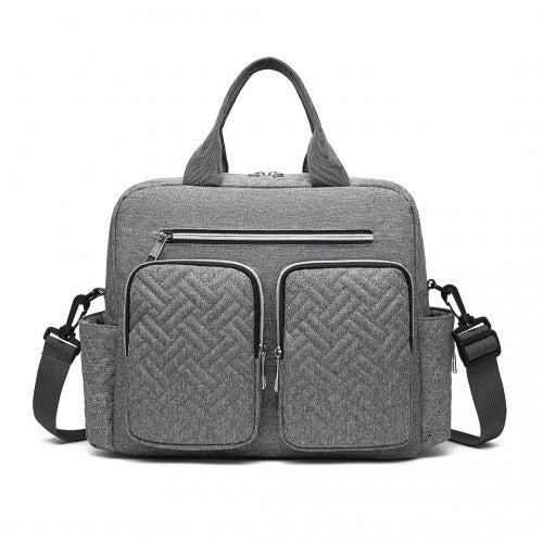 EQ2248 - Kono Durable And Functional Changing Tote Bag - Grey | Neil's Luggage Store