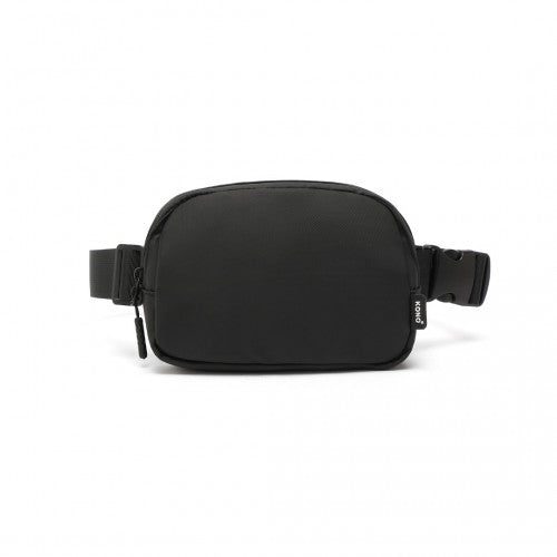 EQ2345 - Kono Sleek and Stylish Minimalist Classic Waterproof Waist Pack - Black