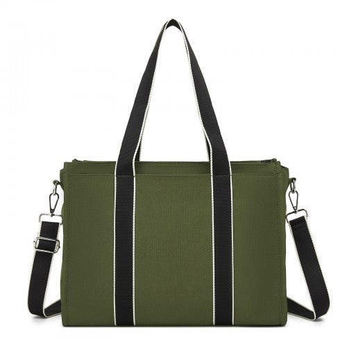 Miss Lulu Wearproof Large Capacity Tote Bag With 15.6 Inch Laptop Sleeve Green | Neil's Luggage Store