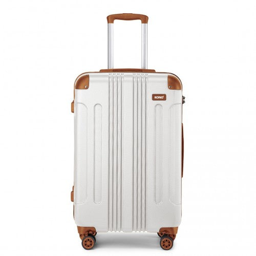 Kono 28 Inch ABS Lightweight Compact Hard Shell Travel Luggage Cream | Neil's Luggage Store