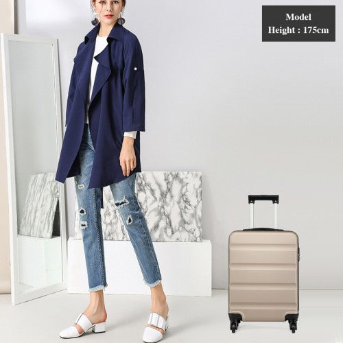 K1991-1L - Kono 19 Inch Horizontal Design ABS Hard Shell Suitcase With TSA Lock - Gold | Neil's Luggage Store