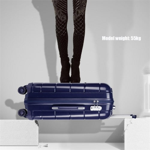 K1997L - KONO 24 INCH HARD SHELL PP SUITCASE - NAVY | Neil's Luggage Store