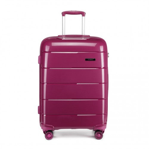 K1997L - KONO 24 INCH HARD SHELL PP SUITCASE - PURPLE | Neil's Luggage Store