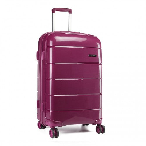 K1997L - KONO 20 INCH CABIN SIZE HARD SHELL PP SUITCASE - PURPLE | Neil's Luggage Store