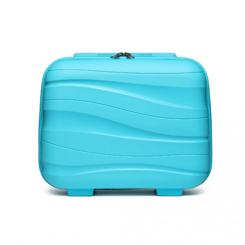 K2094L - Kono 14 Inch Lightweight Polypropylene Hard Shell Vanity Case - Blue | Neil's Luggage Store