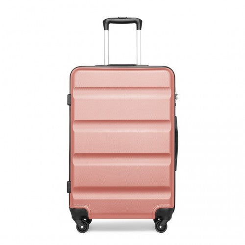 K2191L - Kono 24 Inch Check in Luggage - Streamlined ABS Hardshell Suitcase with Secure TSA Lock - Nude | Neil's Luggage Store