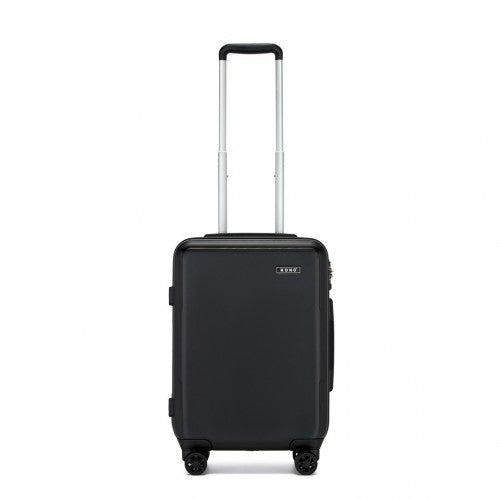 KSK2494 - Kono 20 Inch Cabin Size Minimalist Hard Shell ABS+PC Carry-On Suitcase with TSA Lock 360° Spinner Wheels - Black | Neil's Luggage Store