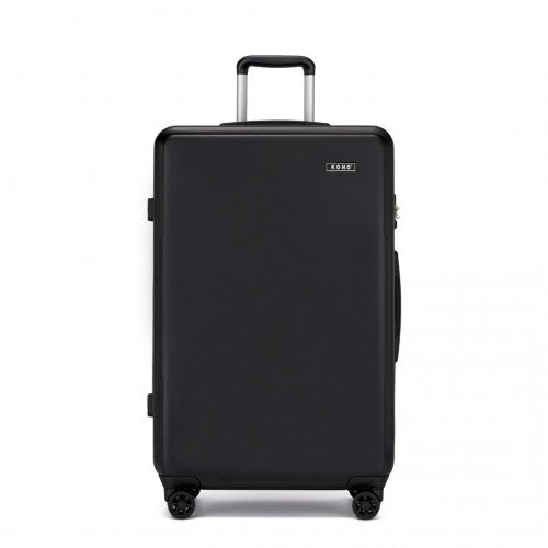 KSK2494 - Kono 28 Inch Minimalist Hard Shell ABS+PC Check-In Suitcase with TSA Lock 360° Spinner Wheels - Black | Neil's Luggage Store