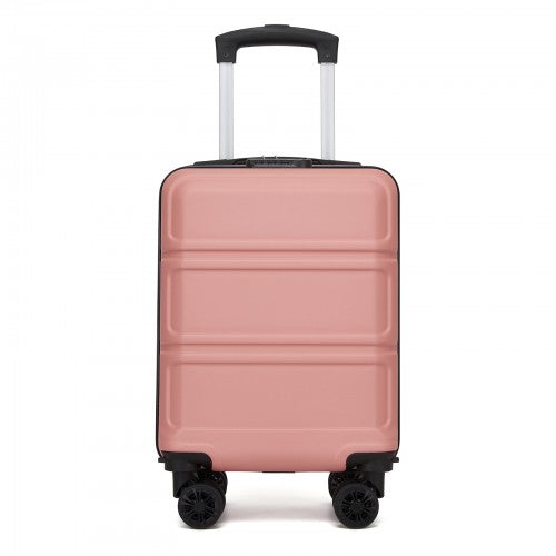 KSK2581 - Kono 15″ Lightweight ABS+PC Hard Shell Cabin Suitcase with Removable Spinner Wheels (45×30×20 cm) - Nude