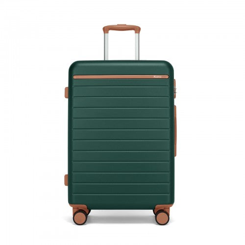 Kono 24 Inch Medium Hard Shell Spinner Suitcase Scratch Resistant Green | Neil's Luggage Store