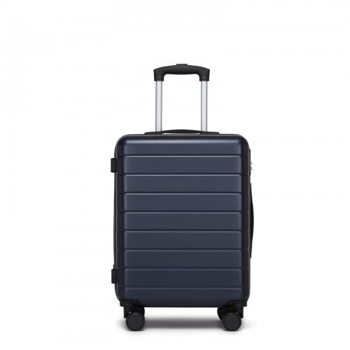 KSN2691 - 20 Inch Carry-On Luggage, Lightweight ABS Hard Shell Suitcase with 360 Silent Wheels, Combination Lock & Organised Interior - Navy | Neil's Luggage Store