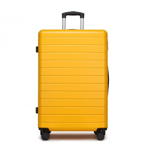 KSN2691 - 28 Inch Large Checked Luggage, Premium ABS Hard Shell Suitcase with 360 Silent Wheels & Secure Combination Lock - Yellow | Neil's Luggage Store