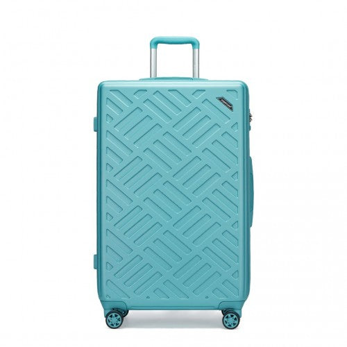 KSS2495 - Supercase 28 Inch Sleek Geometric Pattern Hard Shell ABS+PC Check-In Suitcase with TSA Lock for Effortless Travel - Blue | Neil's Luggage Store