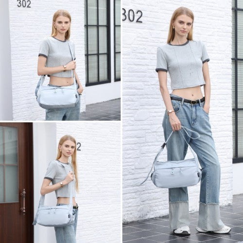 MSM2424 - Miss Lulu Ultra-Light Water-Resistant Urban Casual Commuter Crossbody Bag - Blue | Neil's Luggage Store