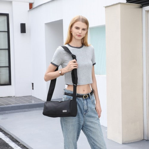 MSM2425 - Miss Lulu Vintage Chic Lightweight Water-Resistant Crossbody Bag - Black | Neil's Luggage Store
