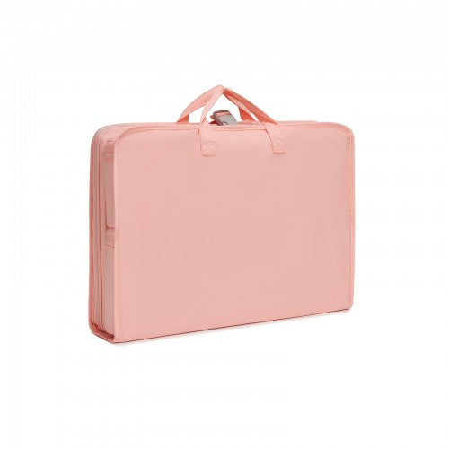 POK2523 - Kono 6-in-1 Hanging Travel Organiser Bag, Portable Foldable Packing Cubes Set with Trolley Sleeve - Pink | Neil's Luggage Store