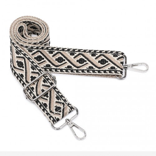 Miss Lulu Adjustable Patterned Shoulder Strap for All Bag Types Black | Neil's Luggage Store
