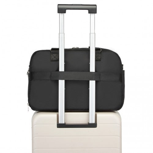 Kono Multi-Functional Large Travel Tote & Duffel Bag with Expandable Compartment & Wet/Dry Pocket - Black