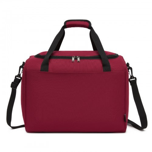 TVK2526 - Kono Spacious Airline-Approved Cabin Travel Duffel (40×30×20 cm) - Roomy Weekender with U-Zip Opening - Burgundy | Neil's Luggage Store