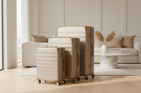Three-piece hardshell luggage set — small, medium and large suitcases — Neil's Luggage Store UK