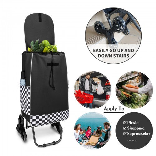 EQ2043 - Kono 6 Wheel Push Shopping Trolley - Black | Neil's Luggage Store