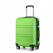 Green Kono ABS 24 inch hard-shell suitcase with telescopic handle and 360-degree swivel wheels