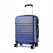 K1871-1L Kono ABS 20 inch navy blue cabin luggage with telescopic handle and 360-degree wheels