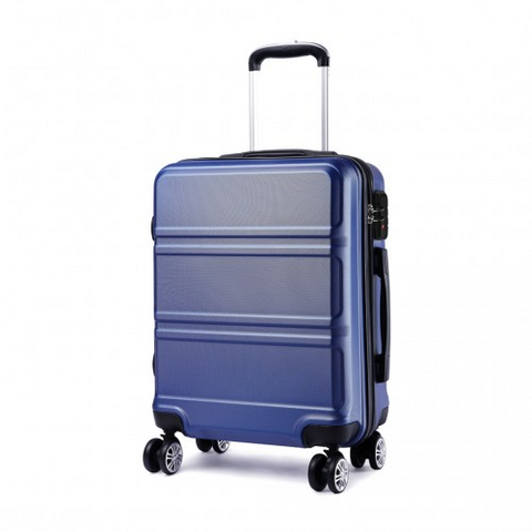 K1871-1L Kono ABS 20 inch navy blue cabin luggage with telescopic handle and 360-degree wheels