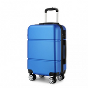 Kono Hard Shell ABS carry on suitcase 20 inch navy with 4 swivel wheels and telescopic handle