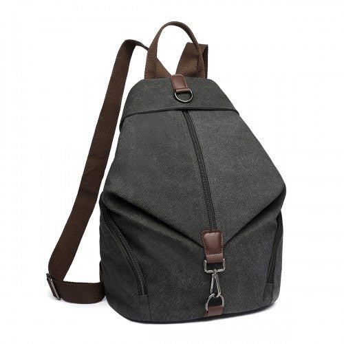 EB2044 - Kono Fashion Anti-Theft Canvas Backpack - Black | Neil's Luggage Store