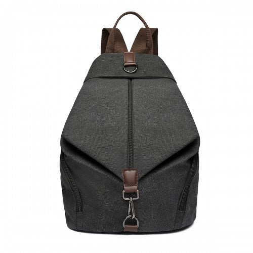 EB2044 - Kono Fashion Anti-Theft Canvas Backpack - Black | Neil's Luggage Store