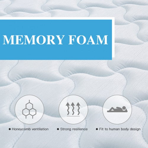 MTS001 - Good Nite Small Double Memory Foam & Spring Mattress-120x190x18cm-Quilted, Hypoallergenic, Breathable Design with Lumbar Support | Neil's Luggage Store
