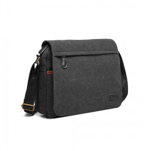 LB1925 - Kono Classic Expanding Messenger Bag - Black | Neil's Luggage Store
