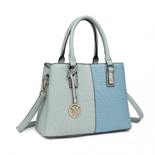 LT2352 - Miss Lulu Modern Elegance PU Leather Lady's Tote - Blue | Neil's Luggage Store