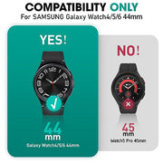 Galaxy Watch 4 / 5 and 6 44mm Unicorn Beetle PRO Wristband Case-Black