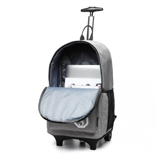 E6877 - Kono Multi-functional Glow-in-the-Dark Trolley Backpack - Grey | Neil's Luggage Store