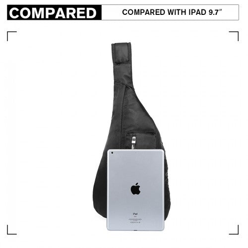 LB1934 - Miss Lulu Casual Single Strap Sling Backpack - Black | Neil's Luggage Store