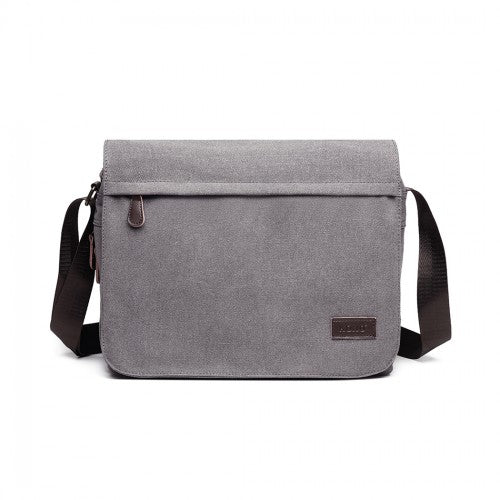 LB1925 - Kono Classic Expanding Messenger Bag - Grey | Neil's Luggage Store