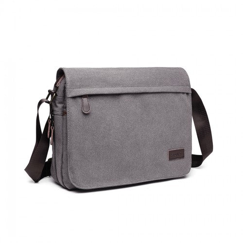 LB1925 - Kono Classic Expanding Messenger Bag - Grey | Neil's Luggage Store