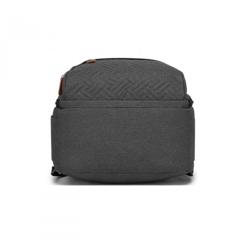 BCK2615 - Kono 3-in-1 Mummy Nappy Backpack Set with Changing Mat & Insulated Pacifier Pouch - Grey by LuluBags