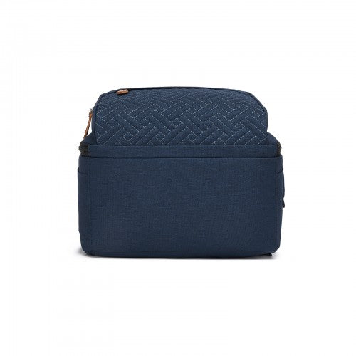 BCK2615 - Kono 3-in-1 Mummy Nappy Backpack Set with Changing Mat & Insulated Pacifier Pouch - Navy by LuluBags