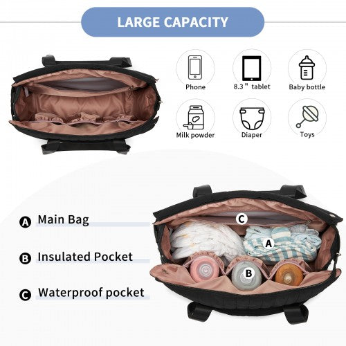 Miss Lulu Maternity Diaper Bag With Stroller Strap Insulated Bottle Pockets | Neil's Luggage Store