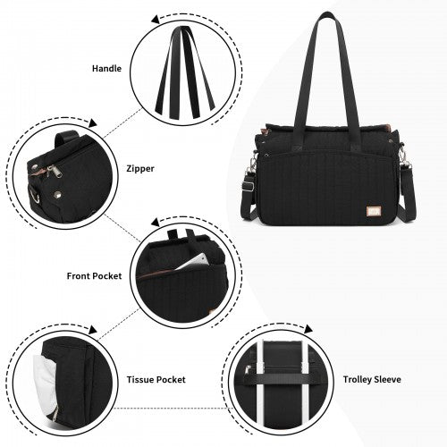 Miss Lulu Maternity Diaper Bag With Stroller Strap Insulated Bottle Pockets | Neil's Luggage Store