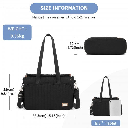 Miss Lulu Maternity Diaper Bag With Stroller Strap Insulated Bottle Pockets | Neil's Luggage Store