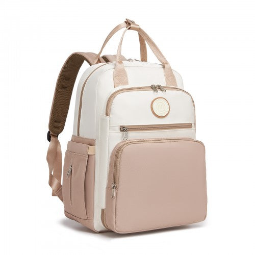 Miss Lulu Multifunctional Baby Changing Backpack Insulated Bottle Holders Khaki | Neil's Luggage Store